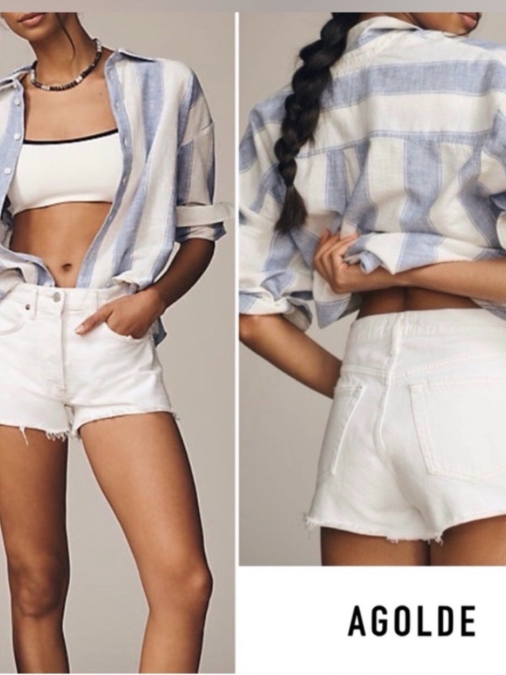 Agolde Parker short size 28 in white